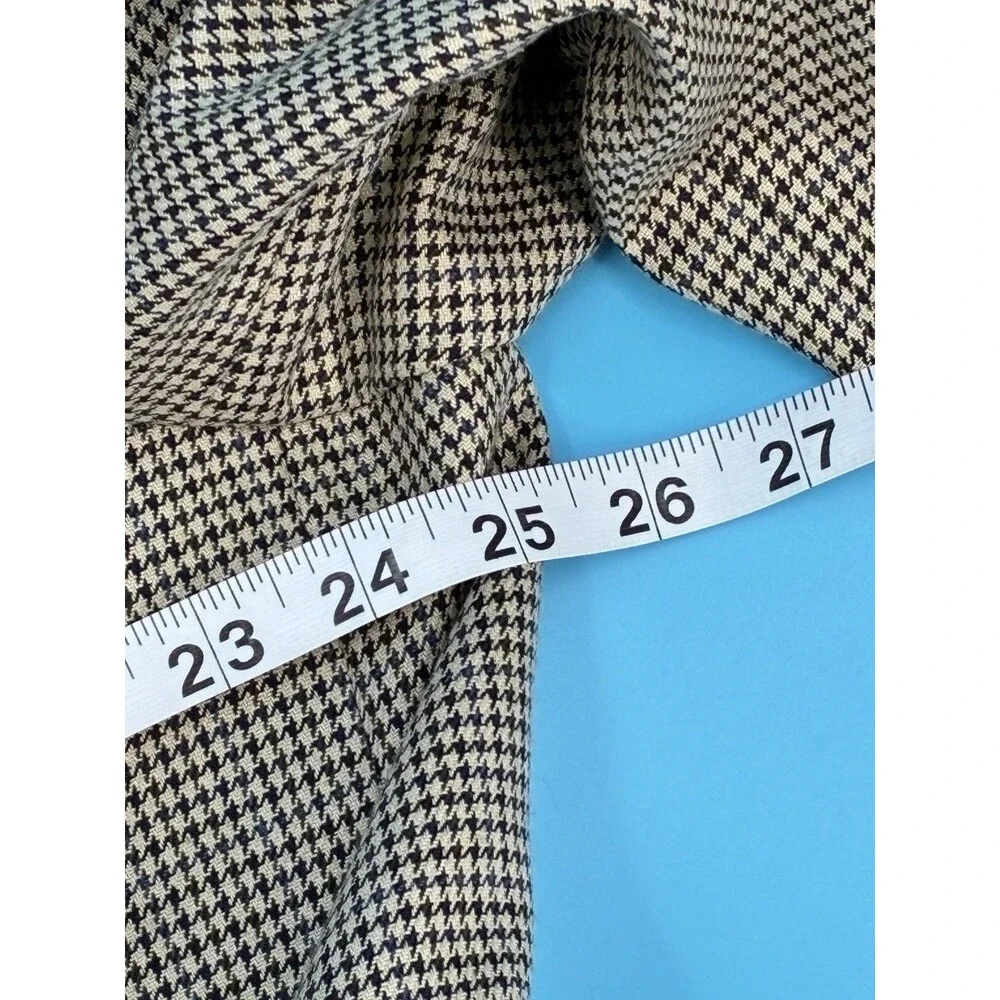 TravelSmith Men’s 46R Houndstooth Silk Wool Blazer Sport Coat